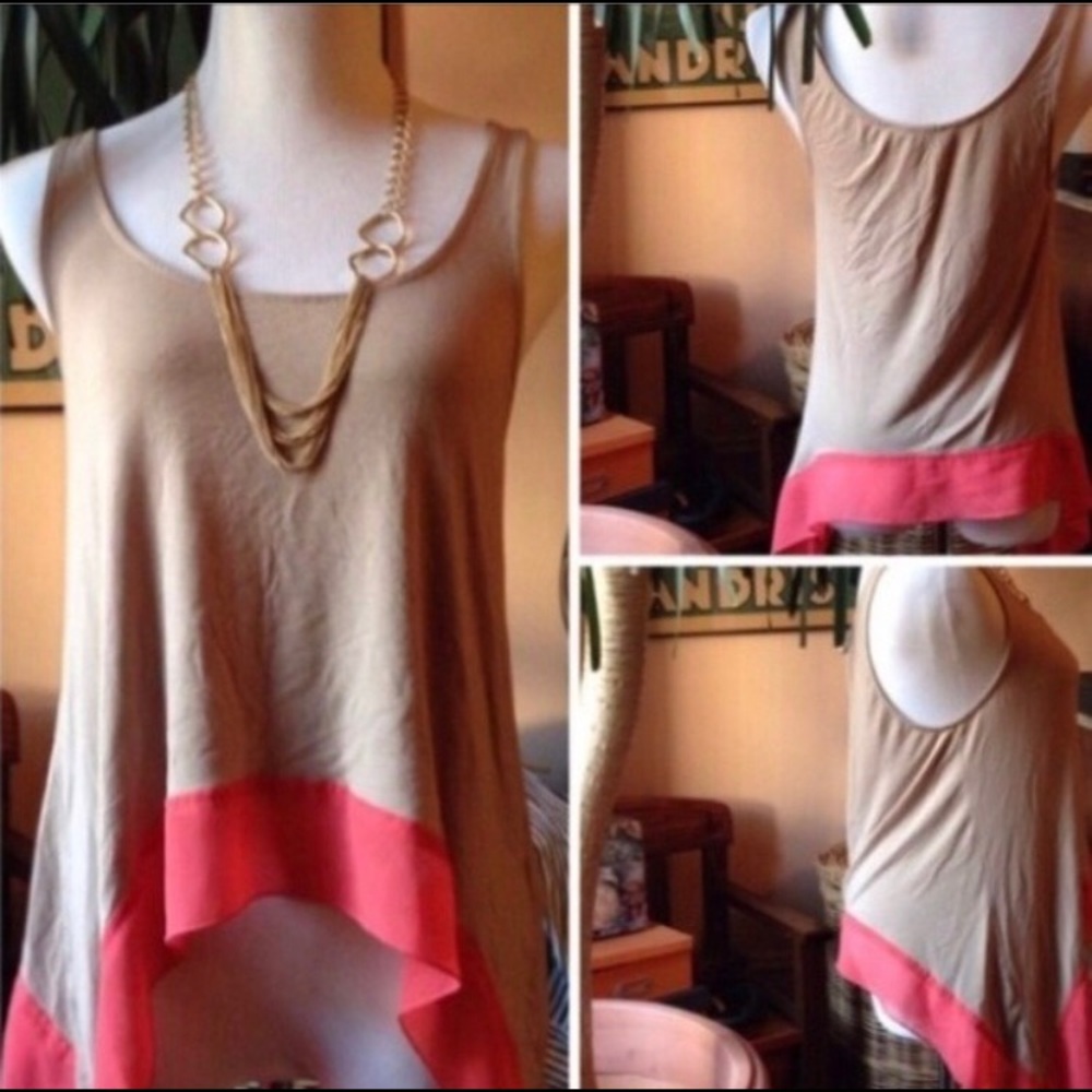 Flowy tan tank